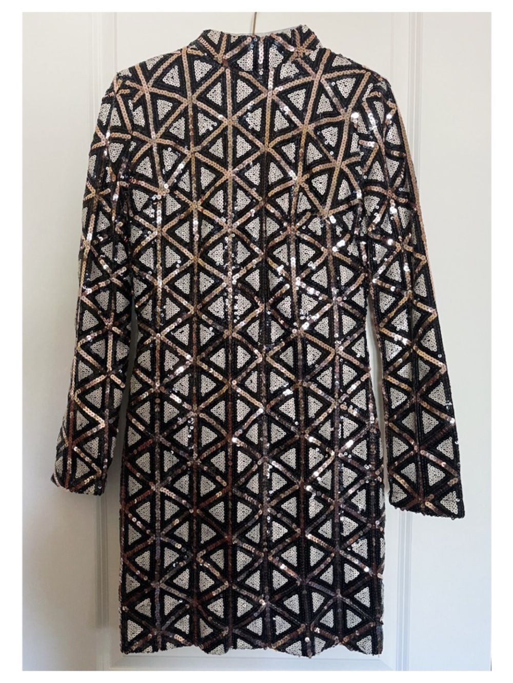 LULU’S | Sequin Geo Mini Dress - Picture 3 of 6